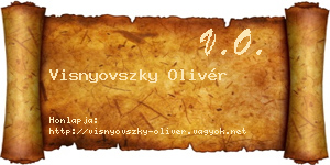 Visnyovszky Olivér névjegykártya