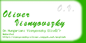 oliver visnyovszky business card
